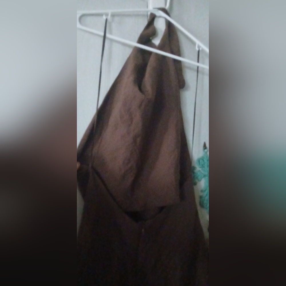 Chic Backless Brown Dress